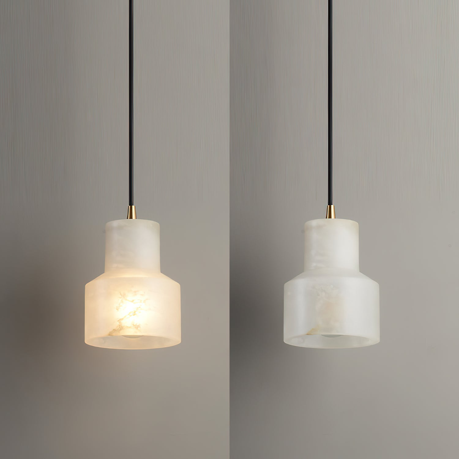 Freyza | Syphae Brass Alabaster Brass Pendant Light – Kitchen Dining Room