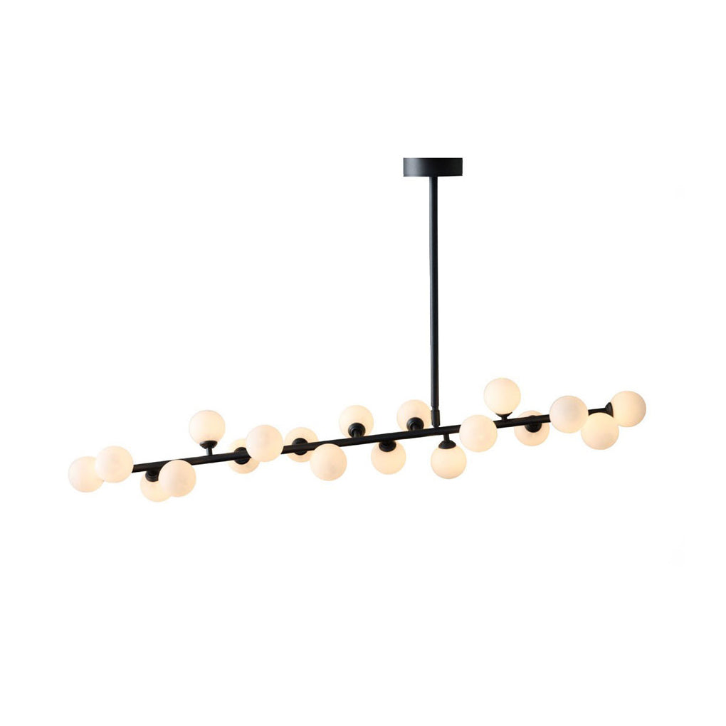 Freyza | Eshair Brass Glass Brass Glass Chandelier – Dining Room Living Room