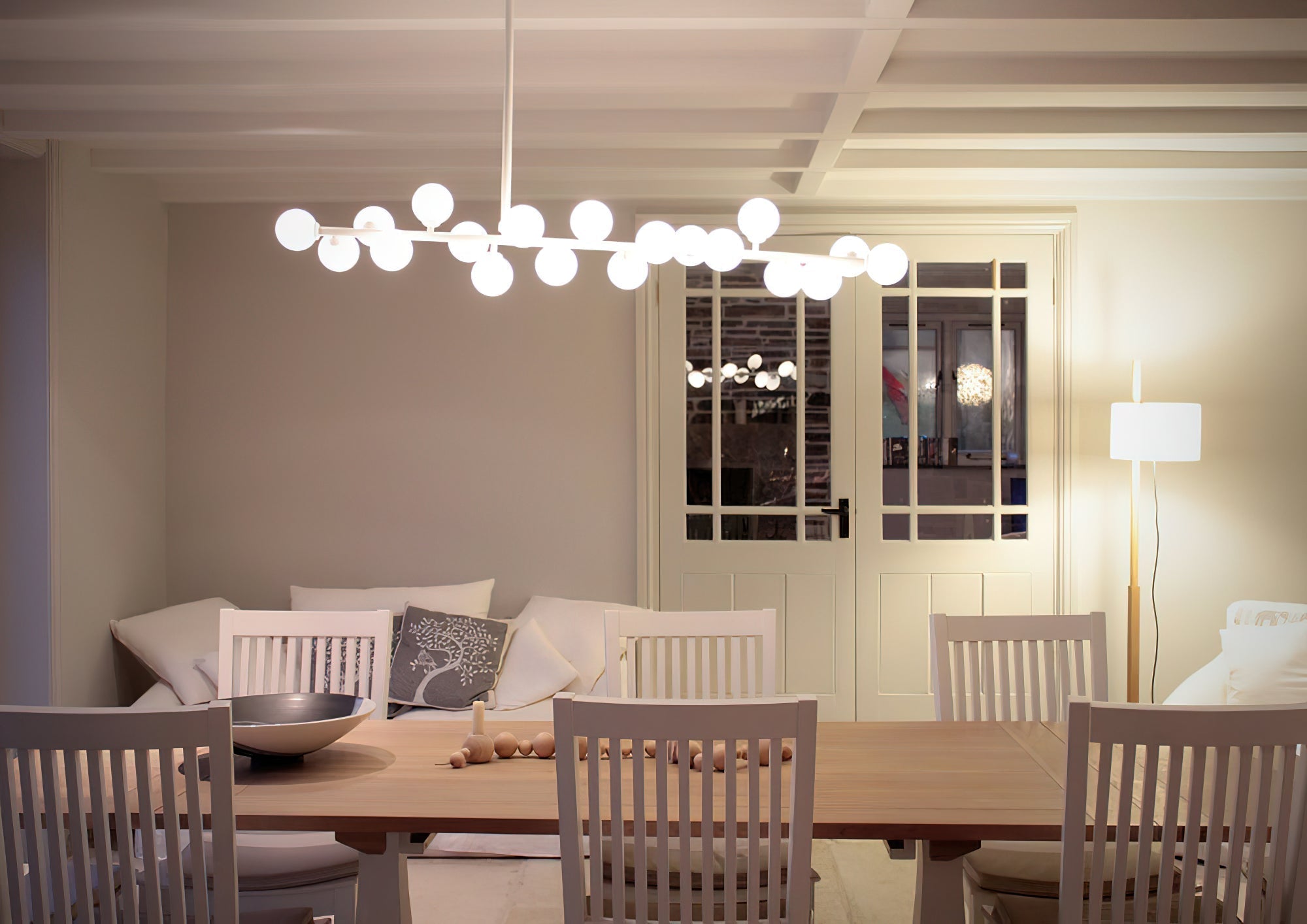 Freyza | Eshair Brass Glass Brass Glass Chandelier – Dining Room Living Room