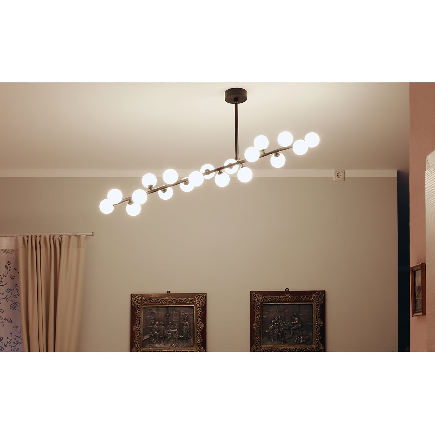 Freyza | Eshair Brass Glass Brass Glass Chandelier – Dining Room Living Room