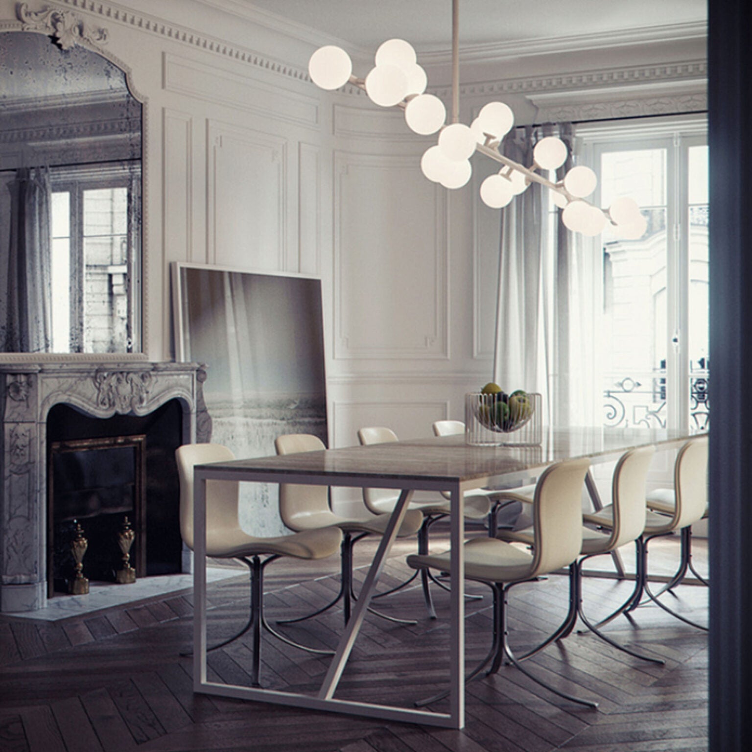 Freyza | Eshair Brass Glass Brass Glass Chandelier – Dining Room Living Room