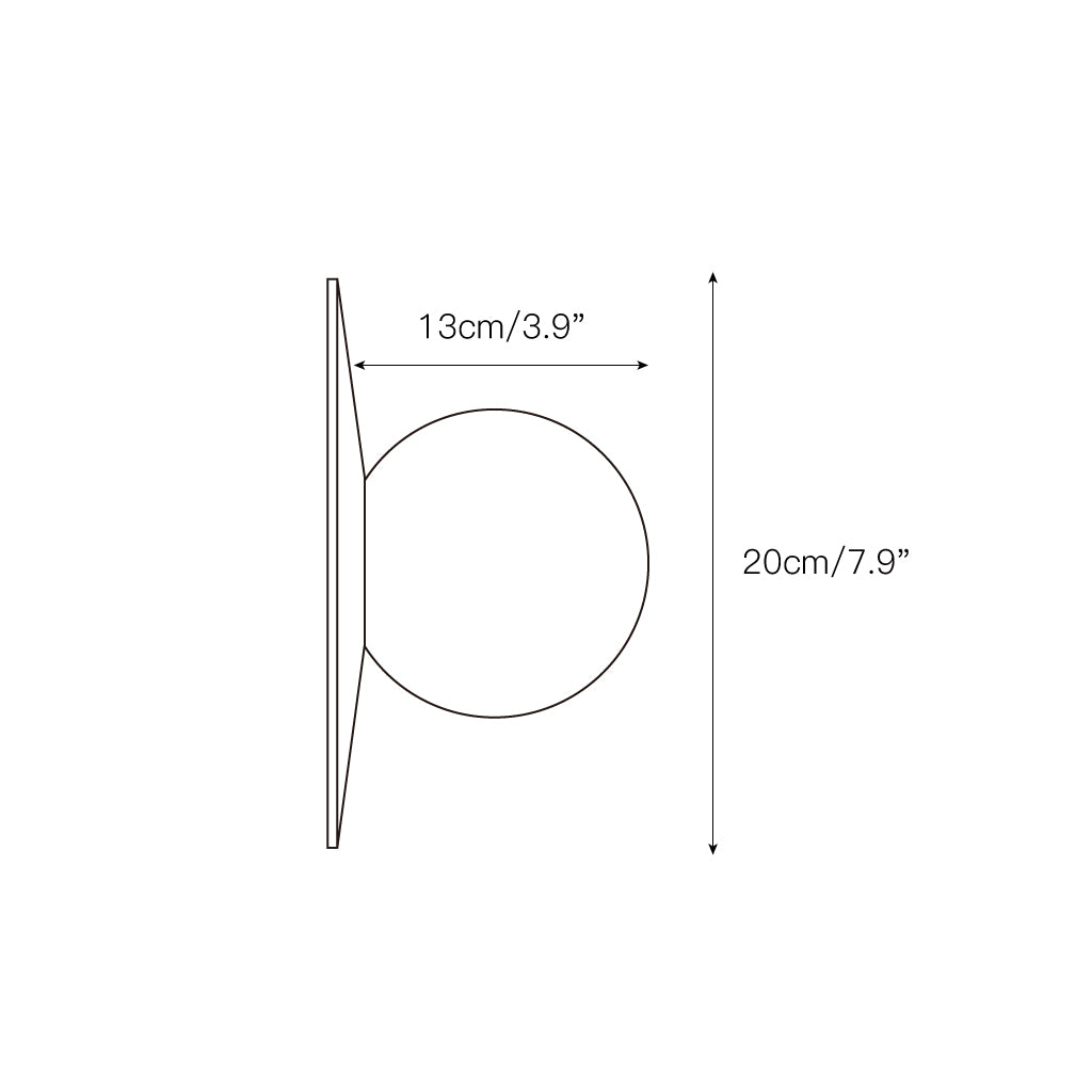Freyza | Haze Round Glass Glass Wall Light – Bedroom Hallway