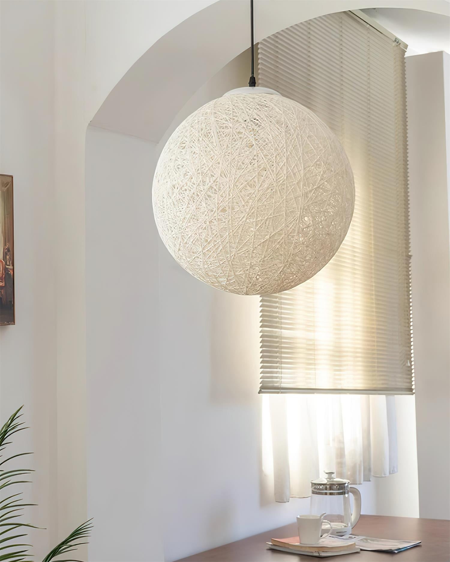 Freyza | Suspension en chanvre et rotin – Lampe suspendue bohème pour cuisine et salle à manger