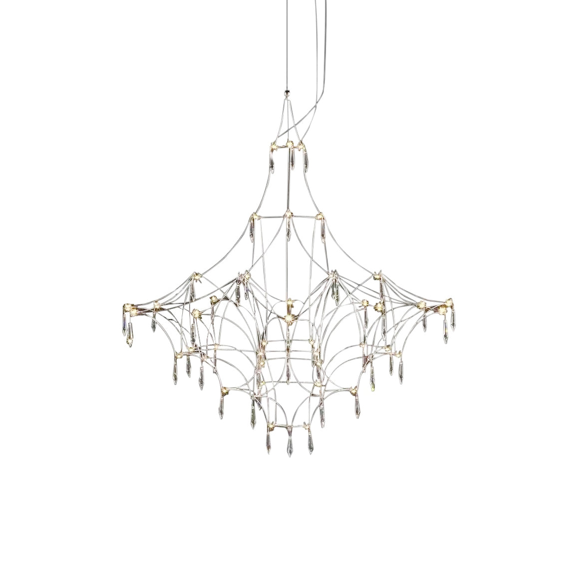 Freyza | Lustre en cristal de luxe postmoderne Allaeira – Salle à manger et salon modernes