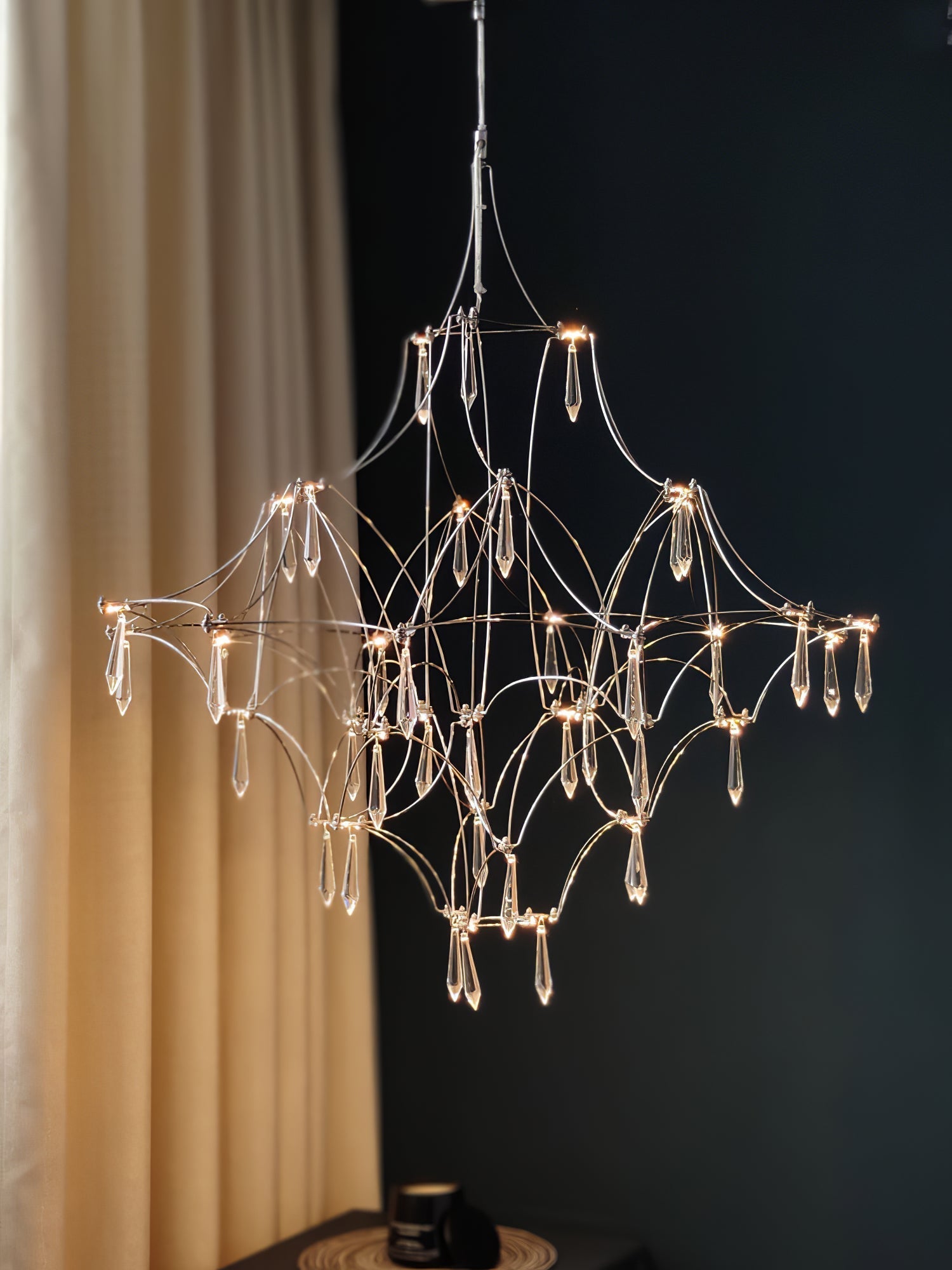 Freyza | Lustre en cristal de luxe postmoderne Allaeira – Salle à manger et salon modernes