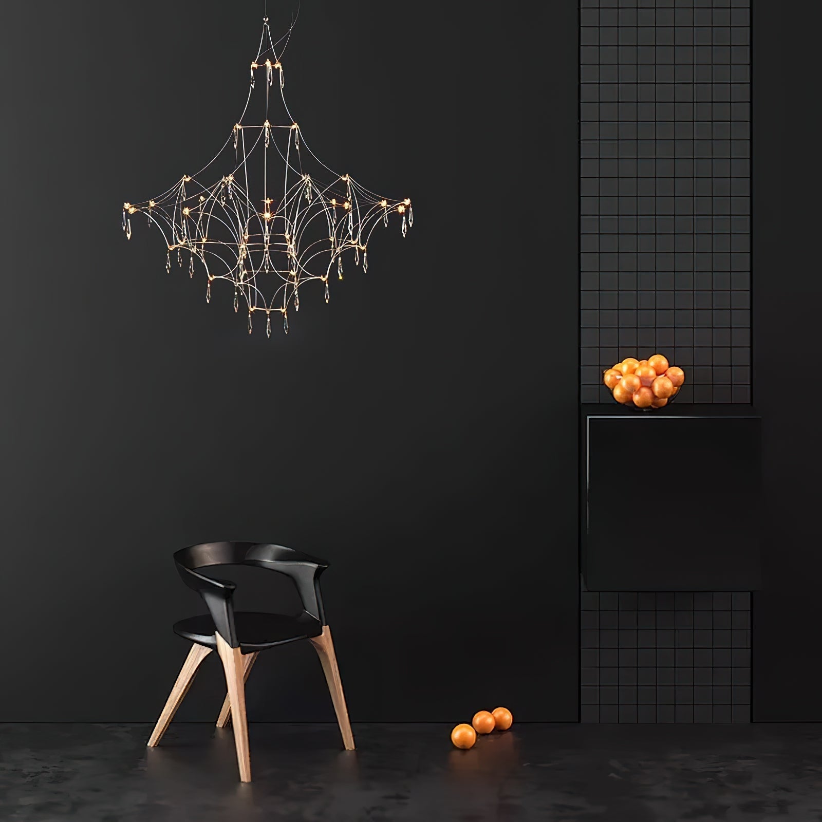 Freyza | Lustre en cristal de luxe postmoderne Allaeira – Salle à manger et salon modernes