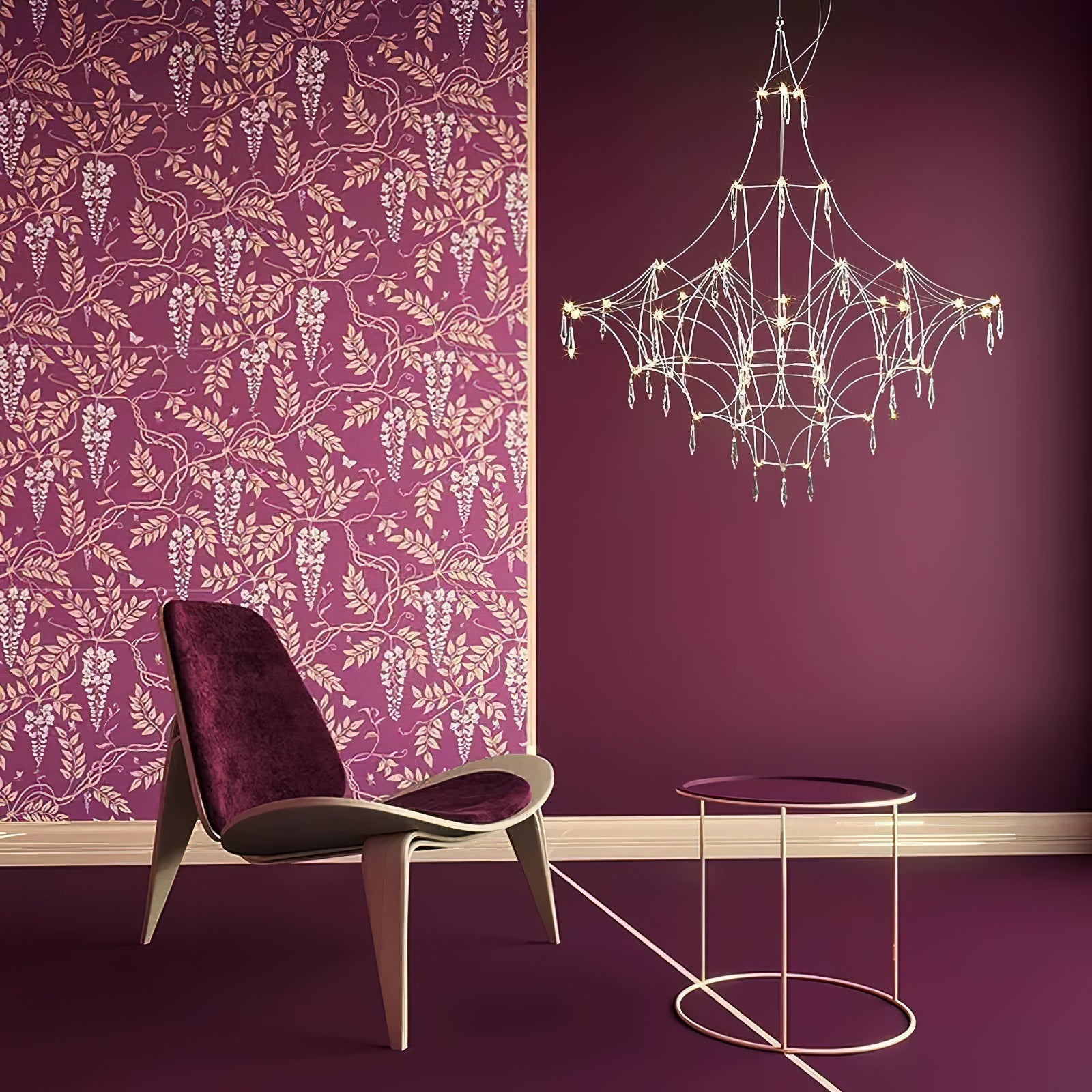 Freyza | Lustre en cristal de luxe postmoderne Allaeira – Salle à manger et salon modernes