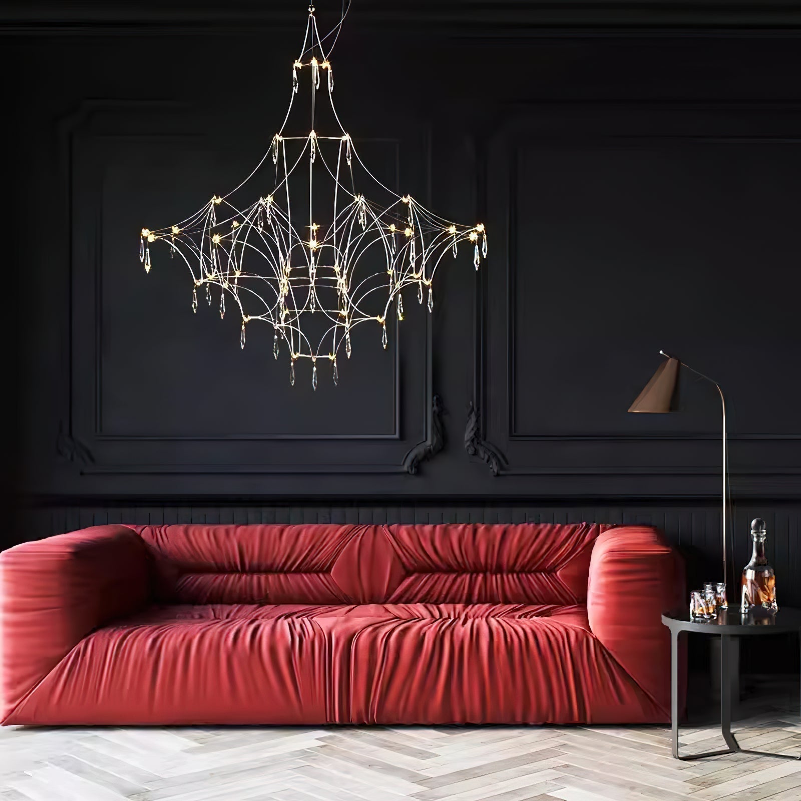 Freyza | Lustre en cristal de luxe postmoderne Allaeira – Salle à manger et salon modernes