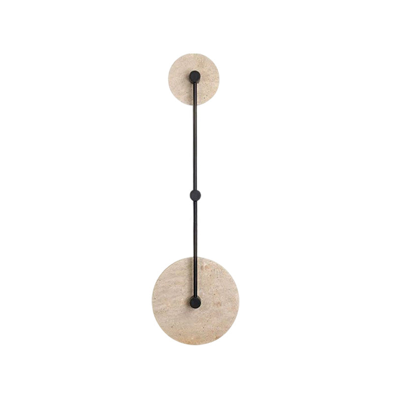 Freyza | Ilvara Beige-Travertin-Wandleuchte – Schlafzimmer, Flur