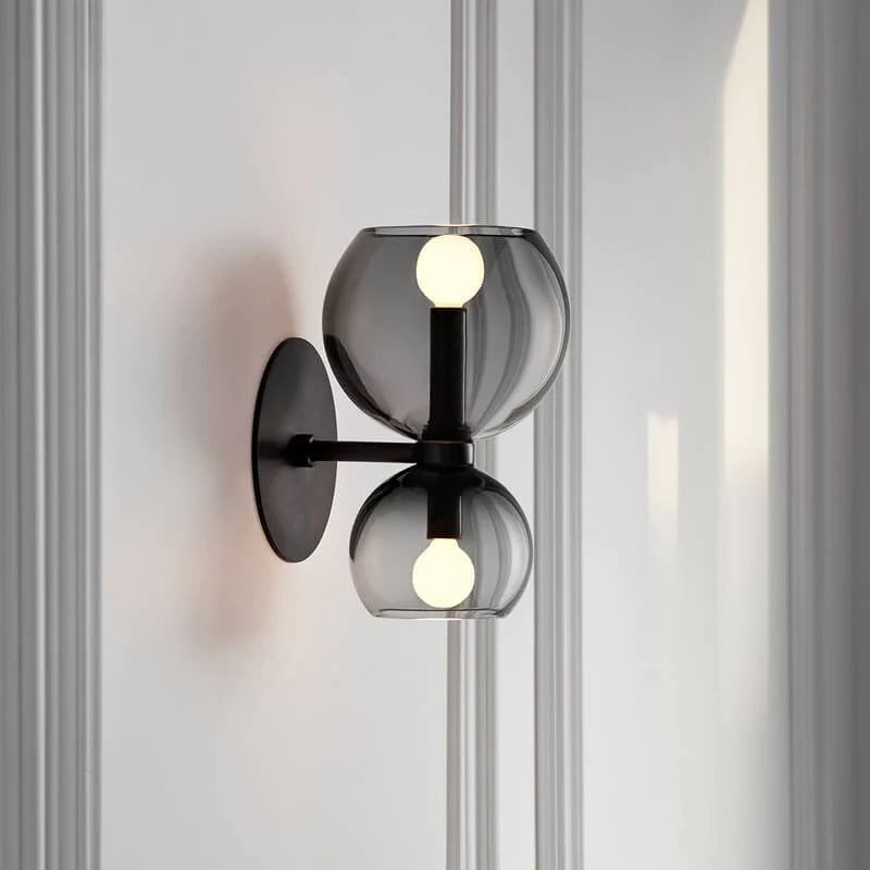 Freyza | Weiße Glas Innen-Wandleuchte – Modernes Schlafzimmer Wohnzimmer