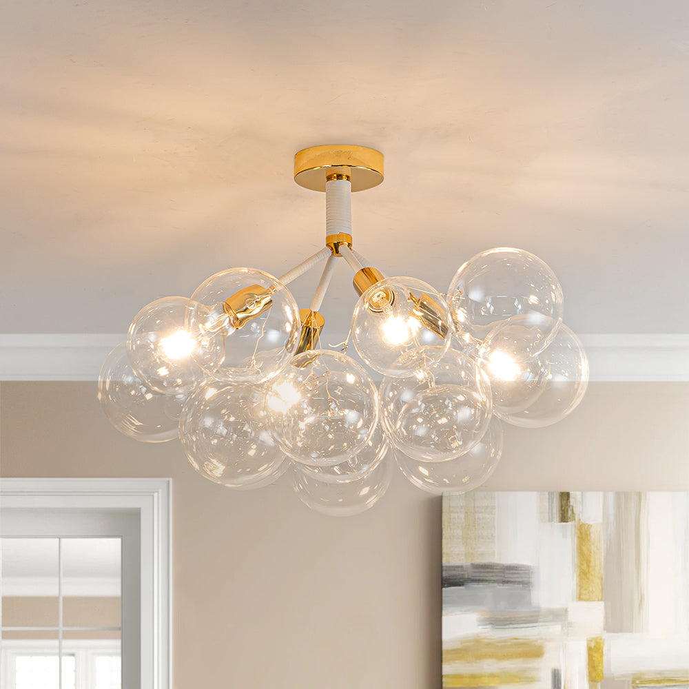 Freyza | Evoke Modern Bubble Glass Chandelier – Modern Dining Room Living Room