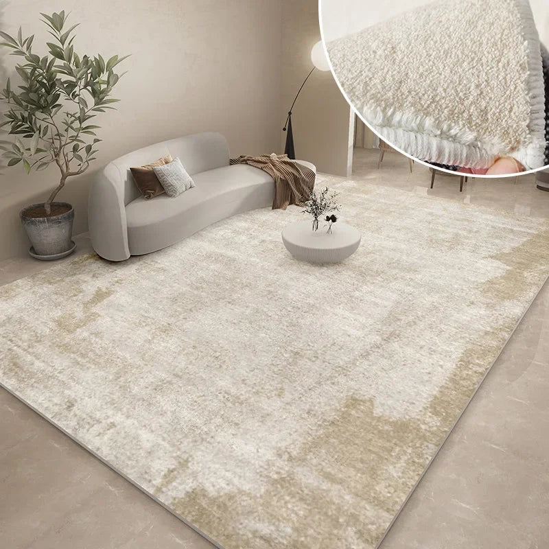 Modern Abstract Plush Carpet | Washable Soft Floor Mat for Cozy Living Room Decor 1