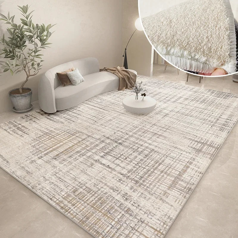 Modern Abstract Plush Carpet | Washable Soft Floor Mat for Cozy Living Room Decor 10