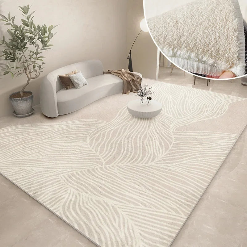 Modern Abstract Plush Carpet | Washable Soft Floor Mat for Cozy Living Room Decor 16