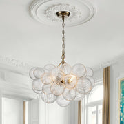 Freyza - Modern Bubble Chandelier Light with Dimmable Feature | Adjustable Height for Stylish Dining Room Illumination