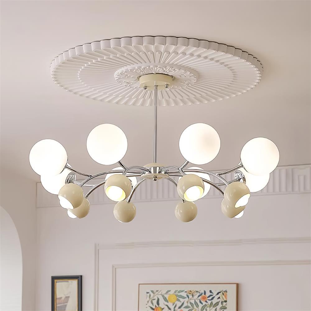 Freyza | Lustre en verre et métal – Lustre minimaliste pour salle à manger et salon