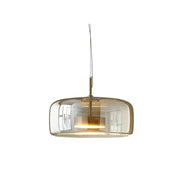 Modern Glass Pendant Light with Adjustable Height & Brass Accents for Stylish Kitchen Illumination 1