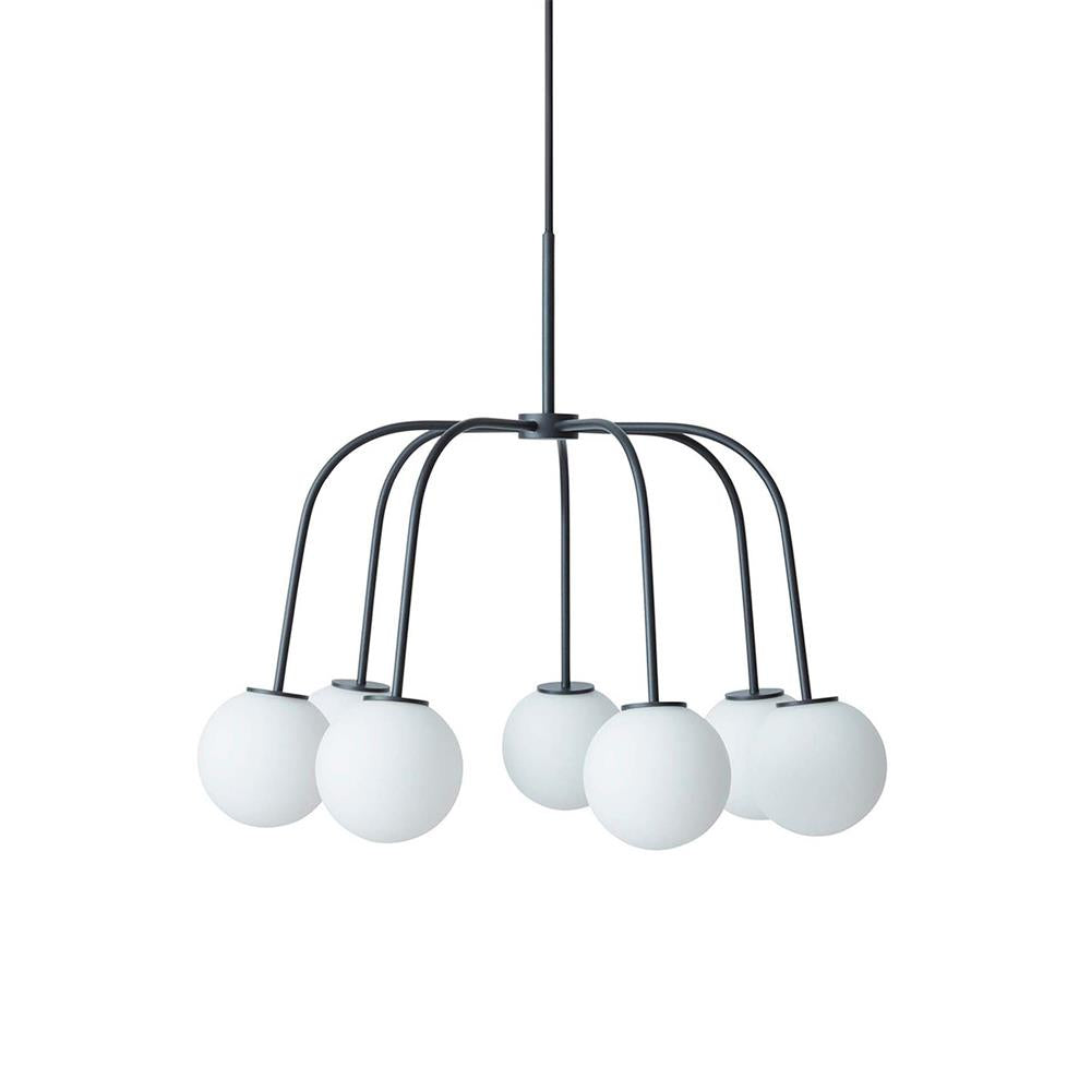 Freyza | Elphaia Vintage-moderner Kronleuchter aus schwarzem Glas – modernes Esszimmer-Wohnzimmer