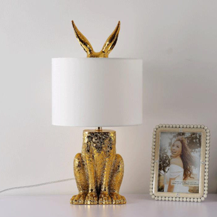 Modern Table Lamp | Elegant Gold Finish with Fabric Shade | Perfect Bedside Lamps for Living Room and Bedroom 5