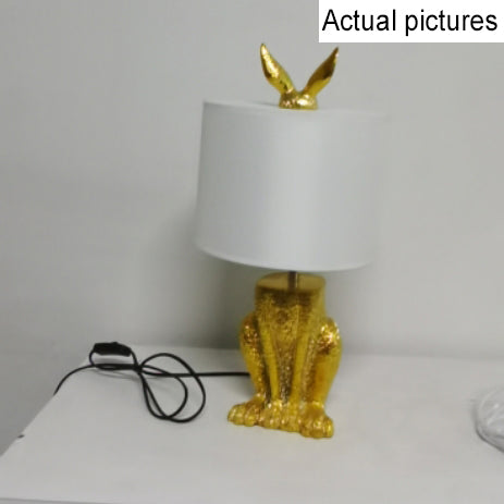 Modern Table Lamp | Elegant Gold Finish with Fabric Shade | Perfect Bedside Lamps for Living Room and Bedroom 6