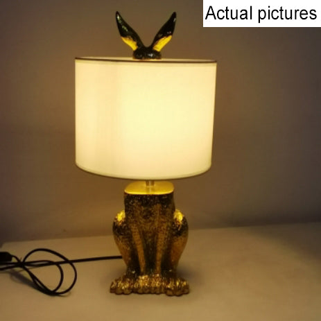 Modern Table Lamp | Elegant Gold Finish with Fabric Shade | Perfect Bedside Lamps for Living Room and Bedroom 7