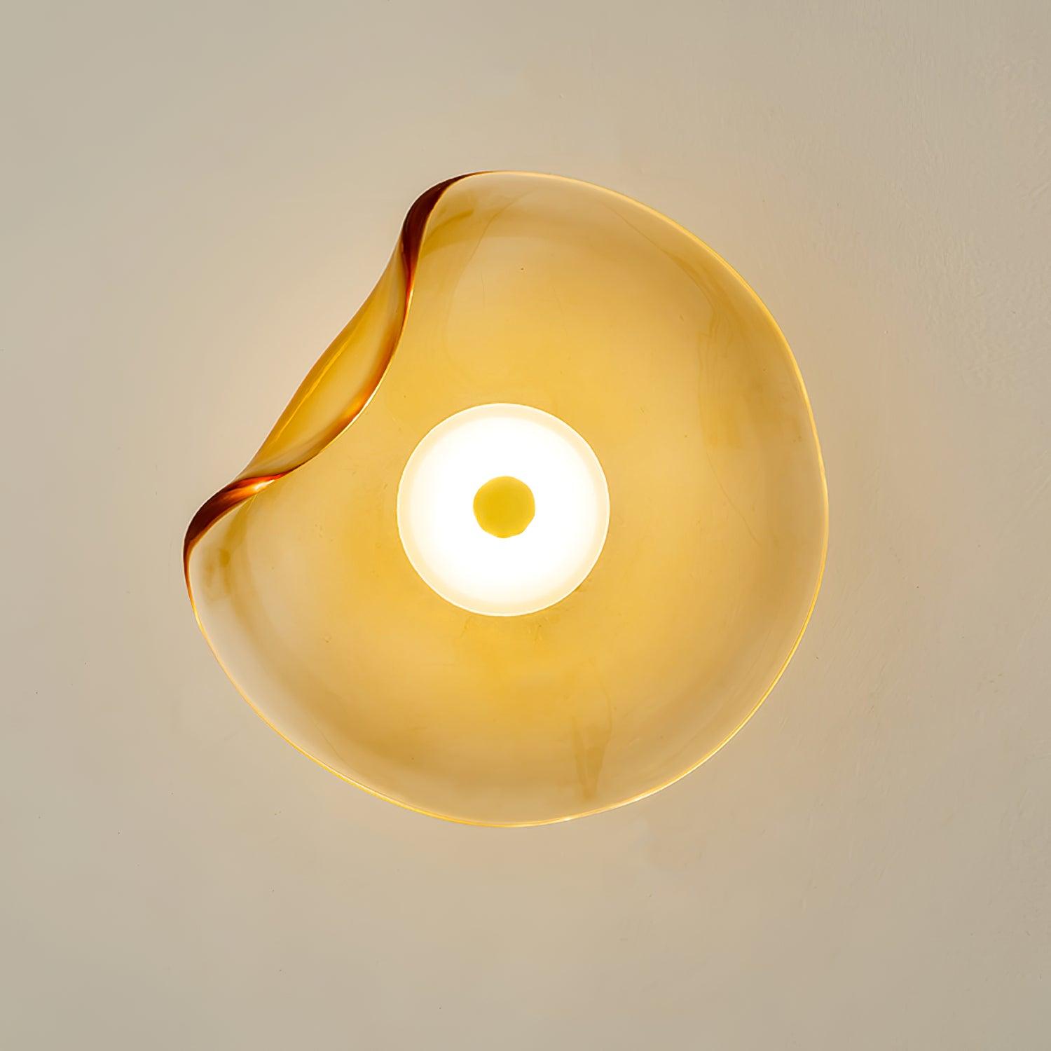 Modern Wall Lamp | Organic Glass Shade with Integrated LED Lighting | Versatile Wall Light for Cozy Ambiance in Any Room 3