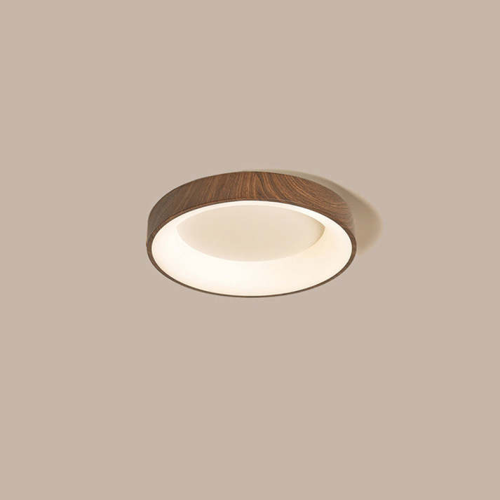 Modern Wooden Flush Mount Ceiling Light with Integrated LED for Energy Efficiency 6