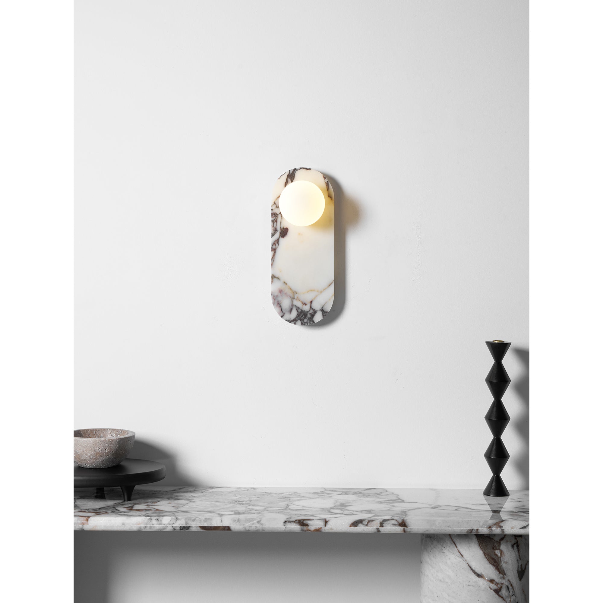 Freyza | Covelyra Marble Glass Glass Marble Wall Light – Bedroom Hallway