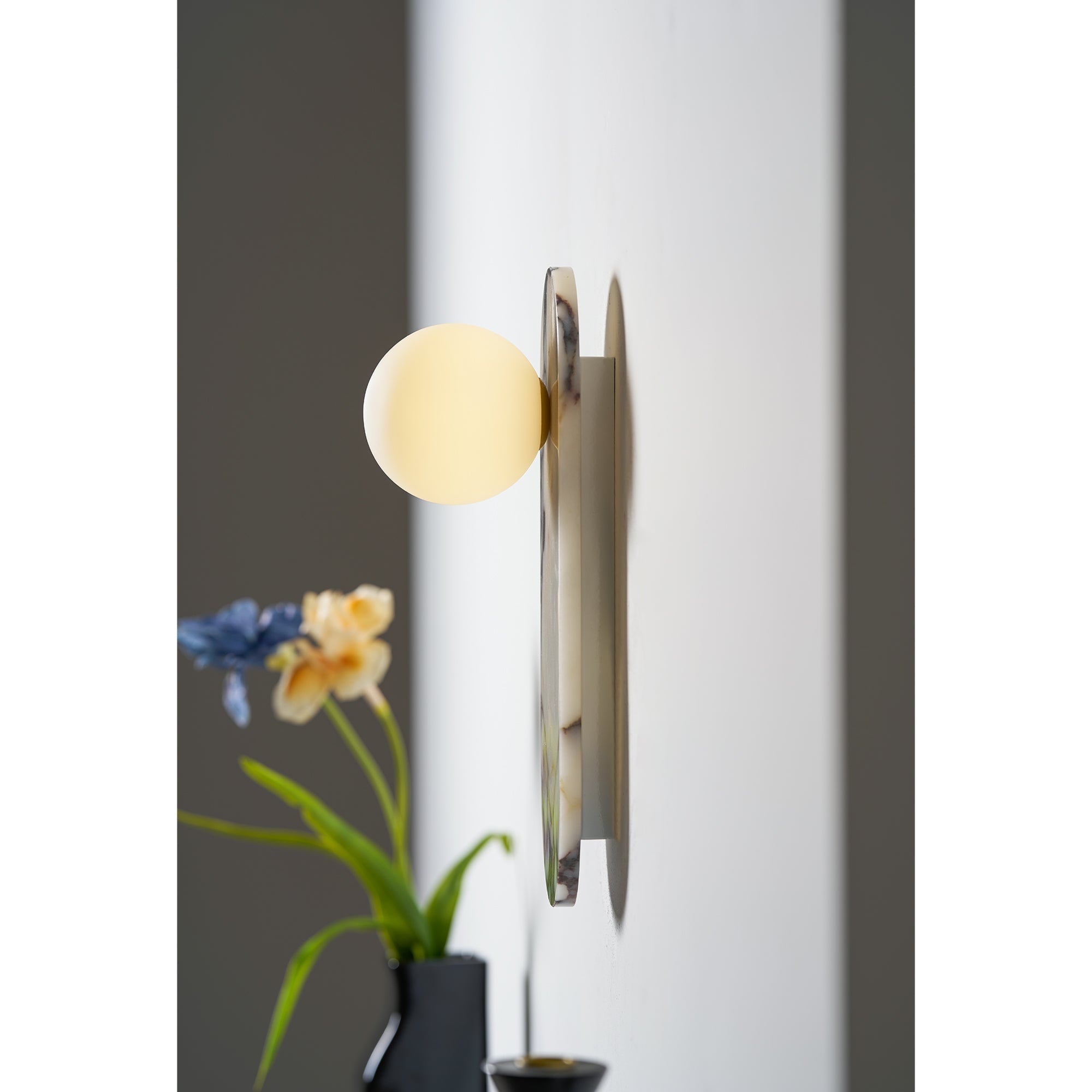 Freyza | Covelyra Marble Glass Glass Marble Wall Light – Bedroom Hallway