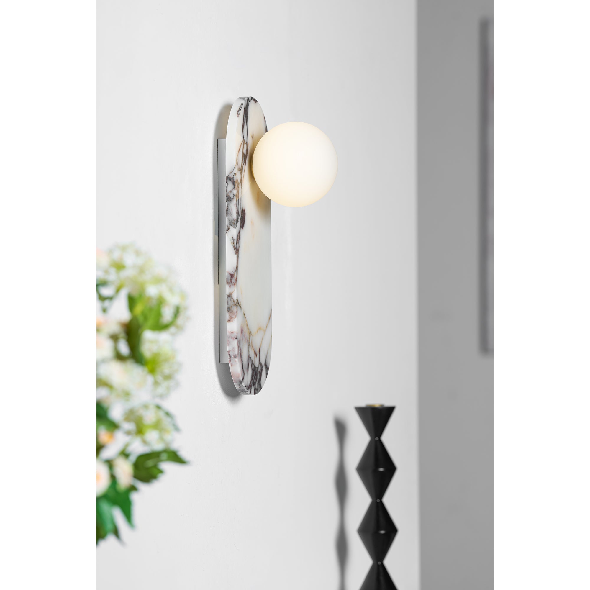 Freyza | Covelyra Marble Glass Glass Marble Wall Light – Bedroom Hallway