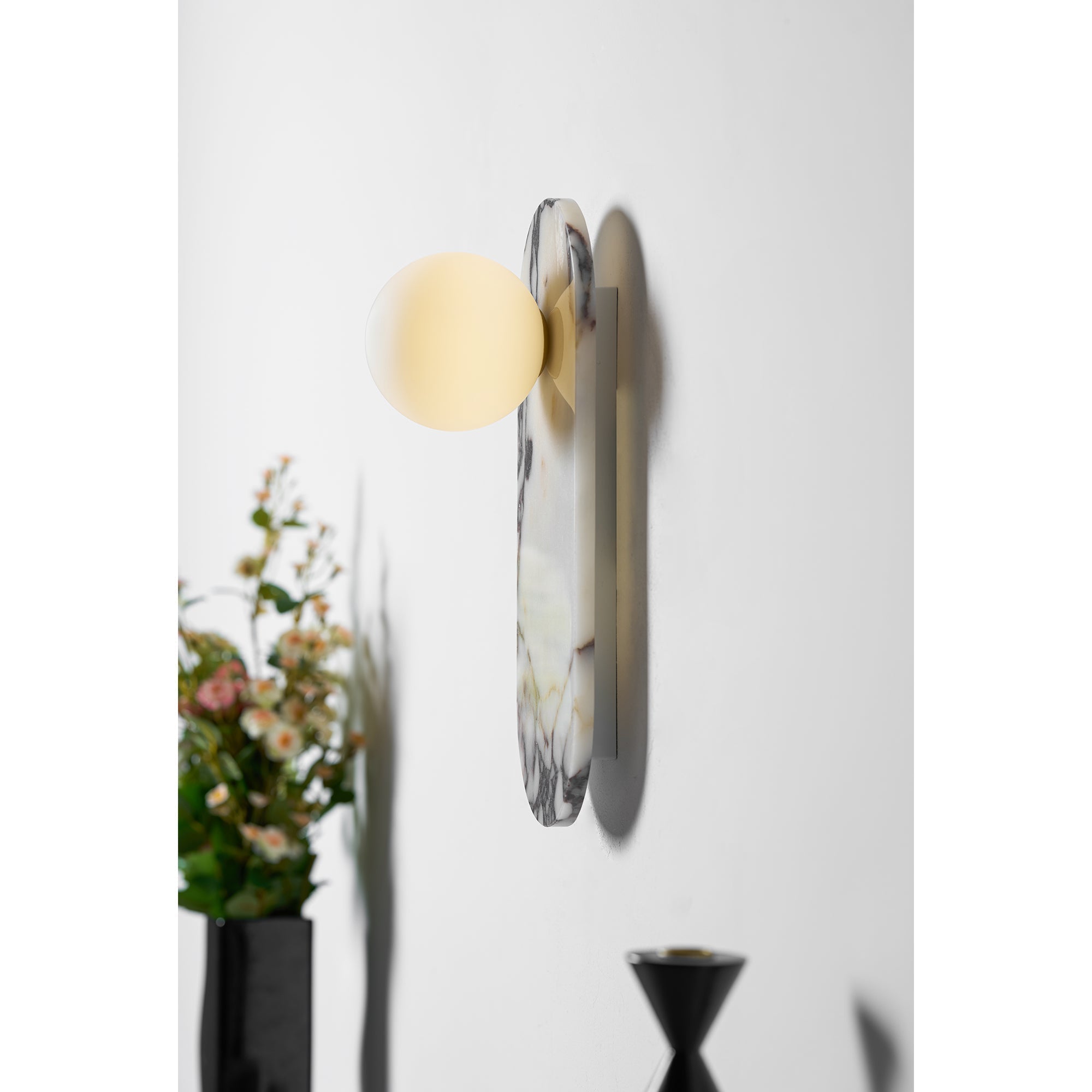 Freyza | Covelyra Marble Glass Glass Marble Wall Light – Bedroom Hallway
