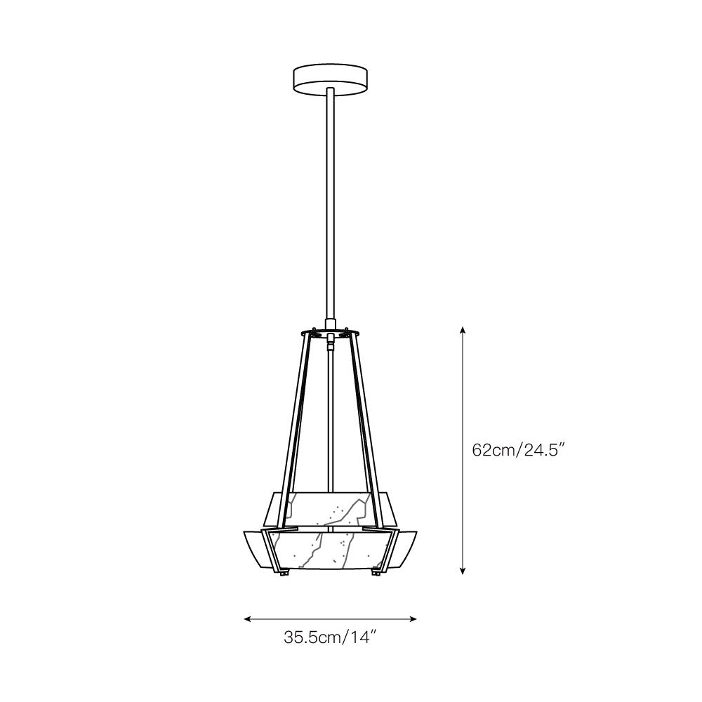 Freyza | Avlireth Alabaster Pendant Pendant Light – Kitchen Dining Room