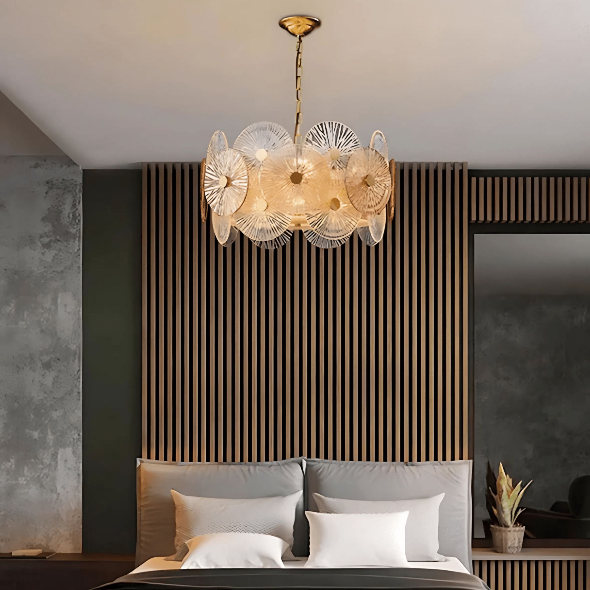 Freyza - MontiGlow | Elegant Contemporary Ribbed Glass Chandelier