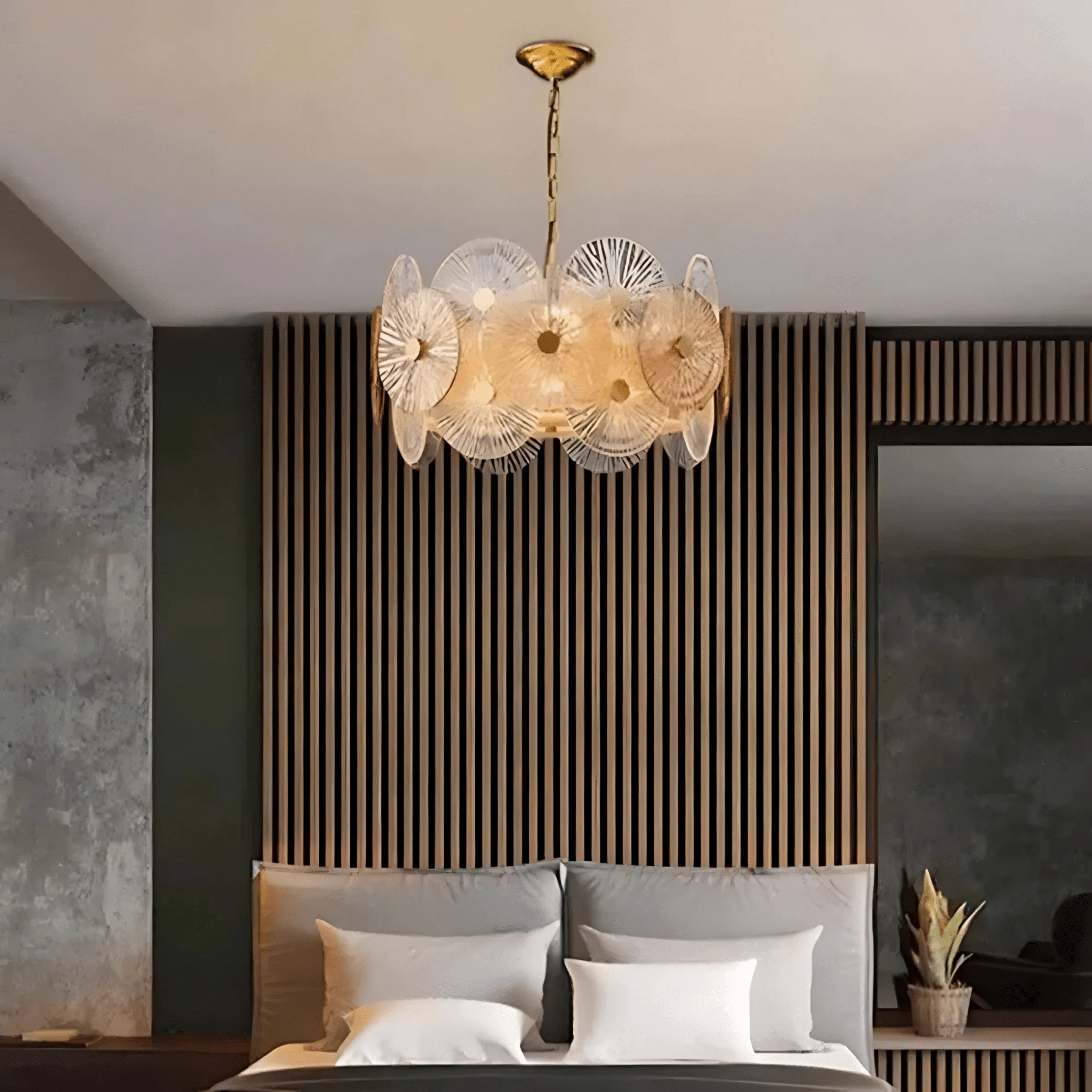 Freyza - MontiGlow | Elegant Contemporary Ribbed Glass Chandelier