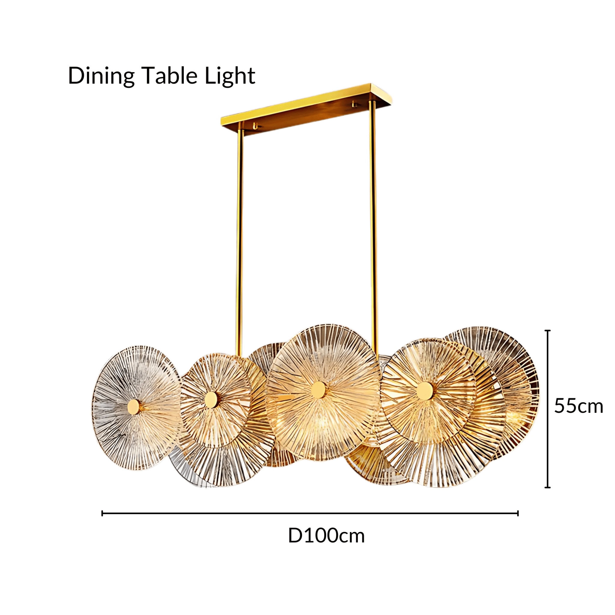 Freyza - MontiGlow | Elegant Contemporary Ribbed Glass Chandelier