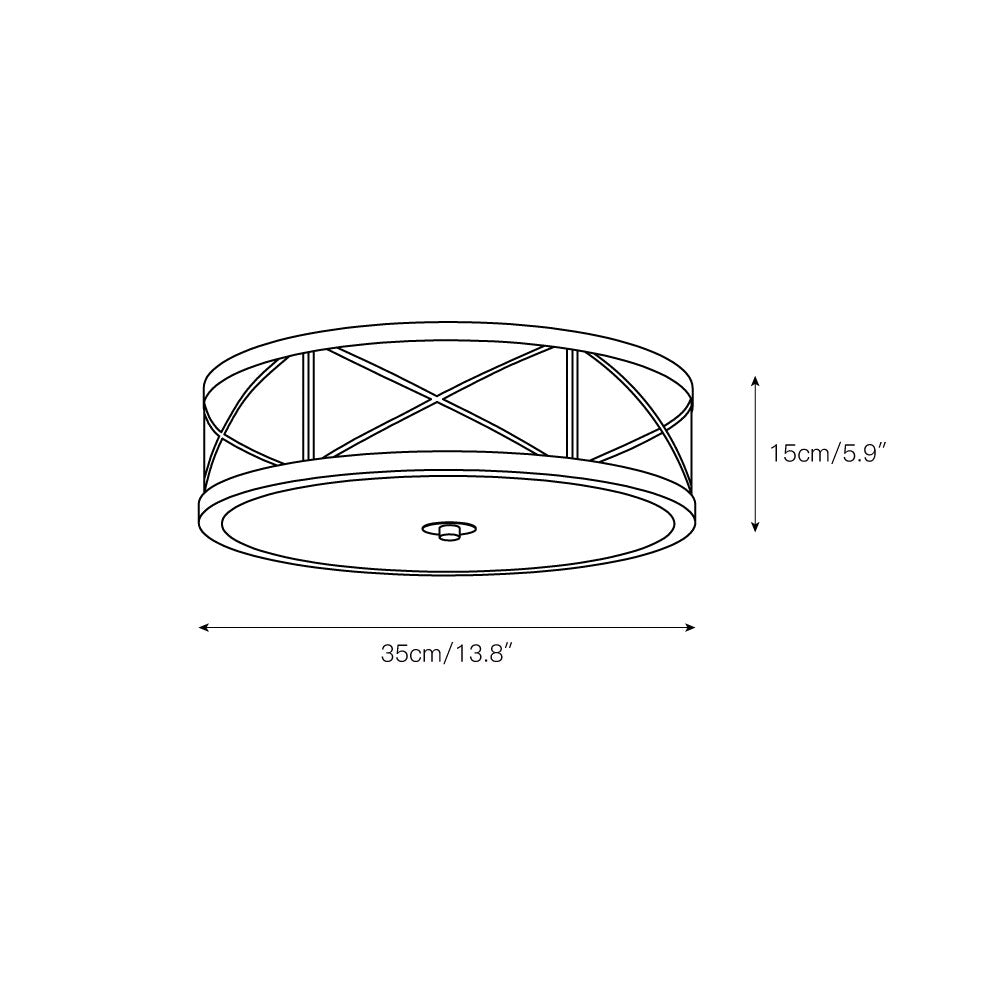 Freyza | Vovene Messing-Glas-Deckenleuchte – Schlafzimmer, Wohnzimmer