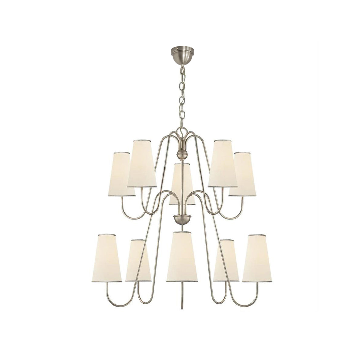 Freyza | Elirora Elegance Vintage Brass Fabric Chandelier – Vintage Dining Room Living Room