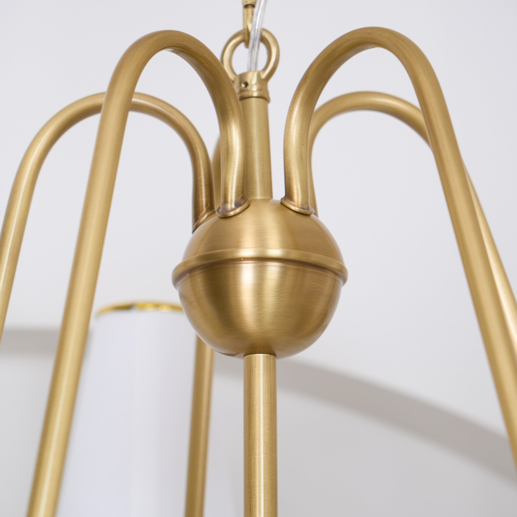 Freyza | Elirora Elegance Vintage Brass Fabric Chandelier – Vintage Dining Room Living Room
