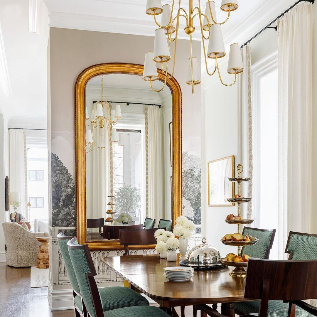 Freyza | Elirora Elegance Vintage Brass Fabric Chandelier – Vintage Dining Room Living Room