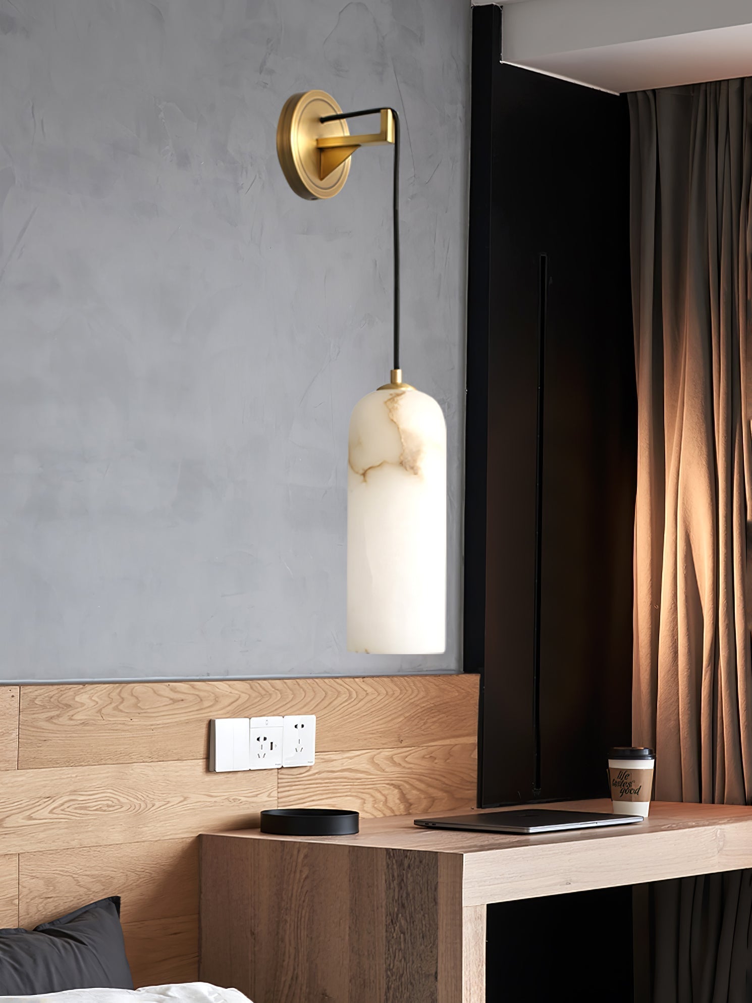 Freyza | Applique murale suspendue Vaelara en albâtre – Chambre, couloir
