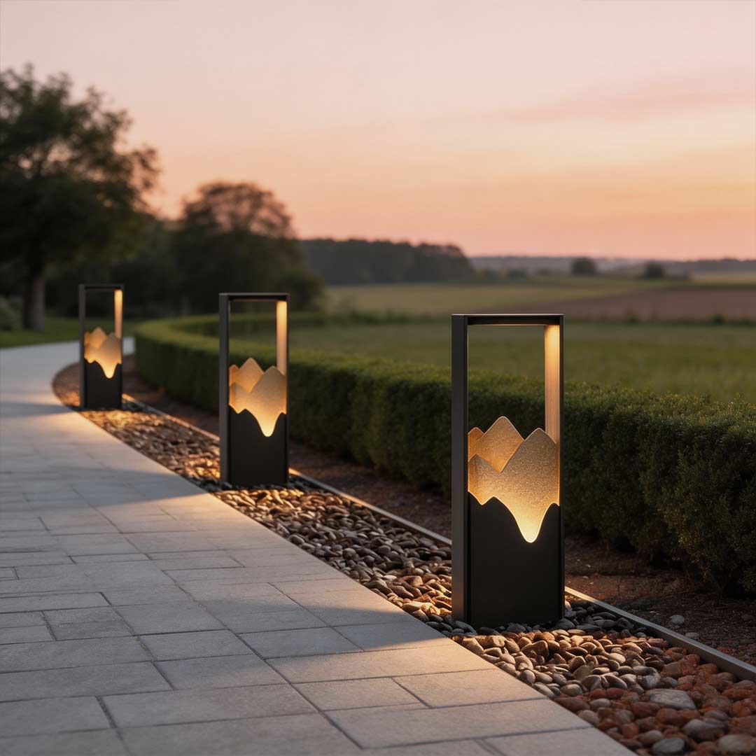 MountainGlow | Stylish Modern Solar Bollard Light for Outdoor Gardens 1