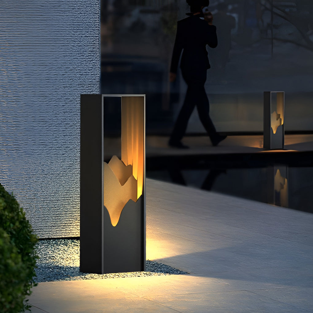 MountainGlow | Stylish Modern Solar Bollard Light for Outdoor Gardens 10
