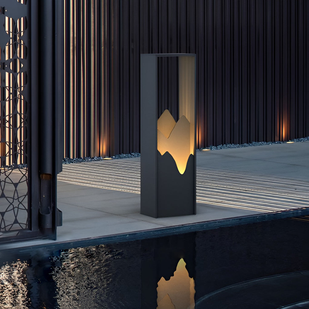 MountainGlow | Stylish Modern Solar Bollard Light for Outdoor Gardens 11