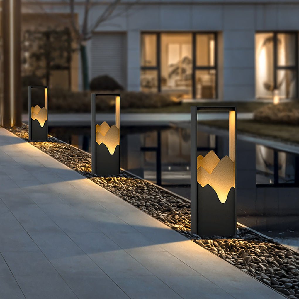 MountainGlow | Stylish Modern Solar Bollard Light for Outdoor Gardens 3