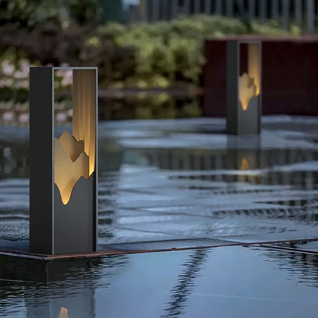 MountainGlow | Stylish Modern Solar Bollard Light for Outdoor Gardens 4