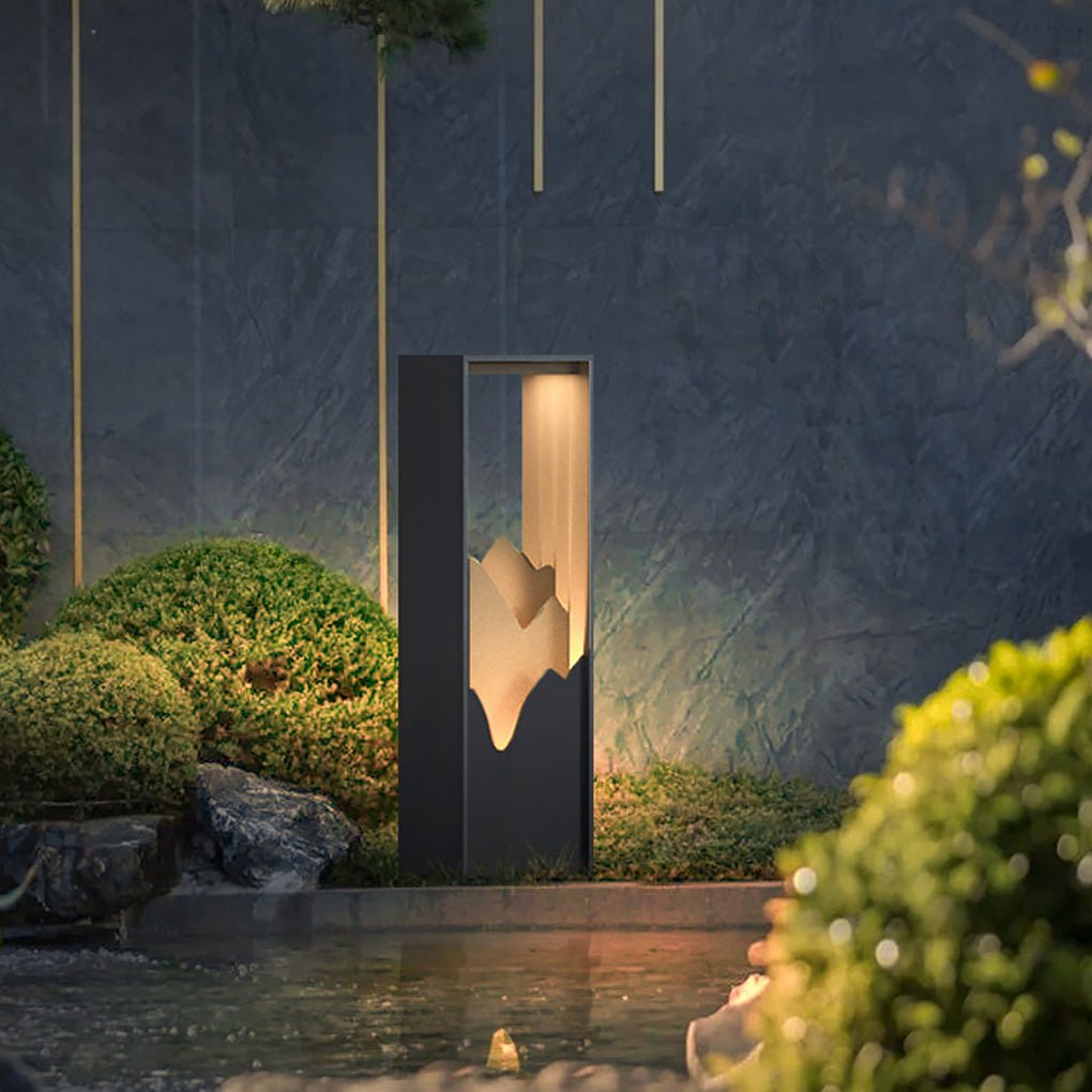MountainGlow | Stylish Modern Solar Bollard Light for Outdoor Gardens 5
