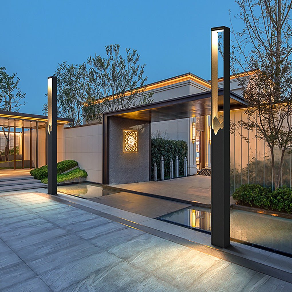 MountainGlow | Stylish Modern Solar Bollard Light for Outdoor Gardens 6