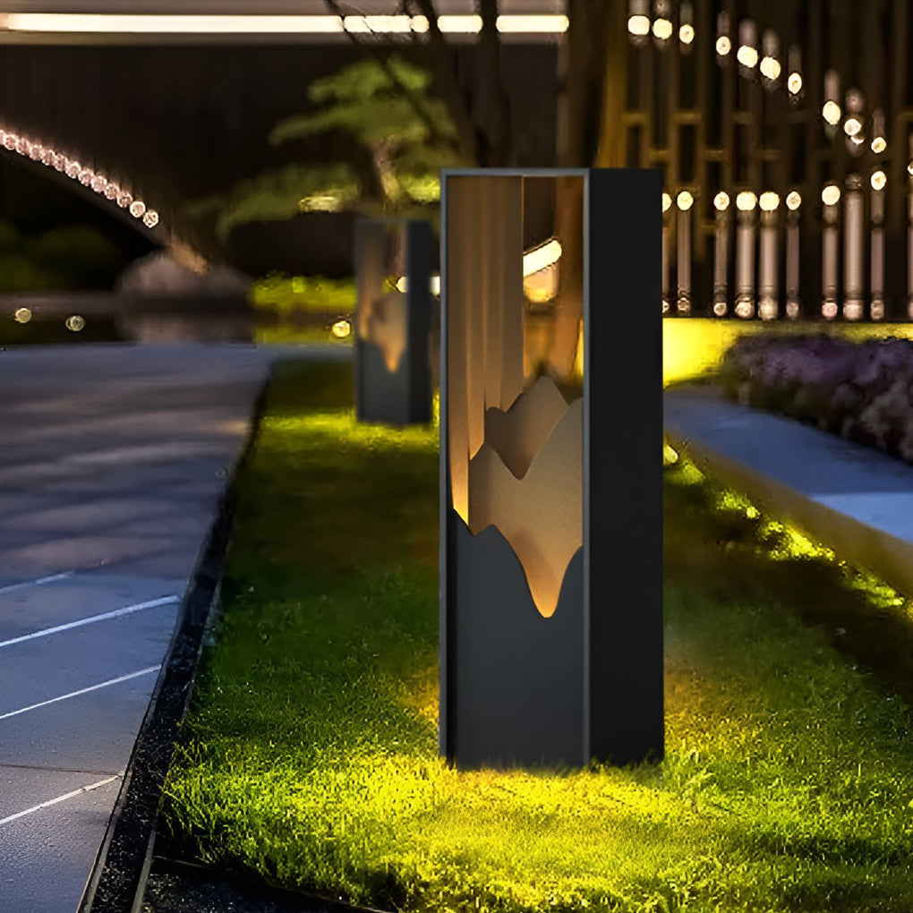 MountainGlow | Stylish Modern Solar Bollard Light for Outdoor Gardens 8