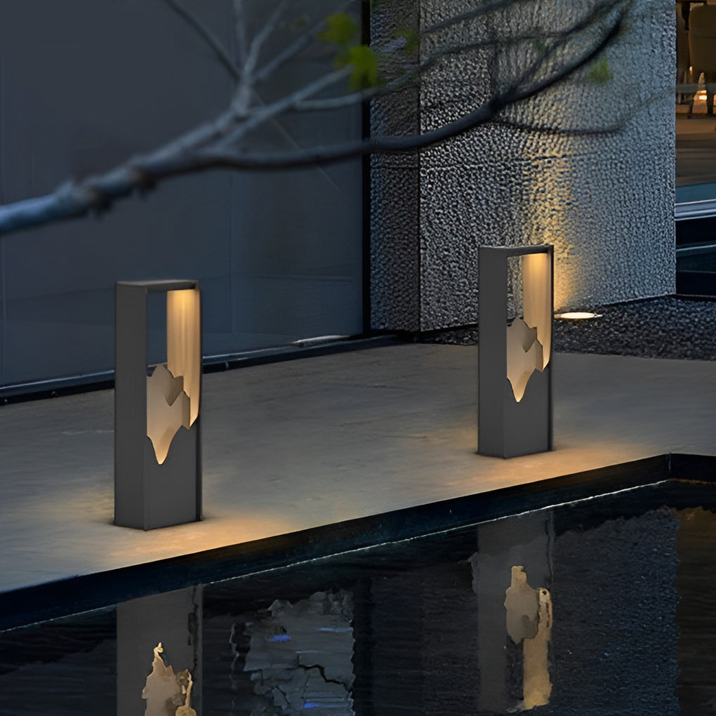 MountainGlow | Stylish Modern Solar Bollard Light for Outdoor Gardens 9