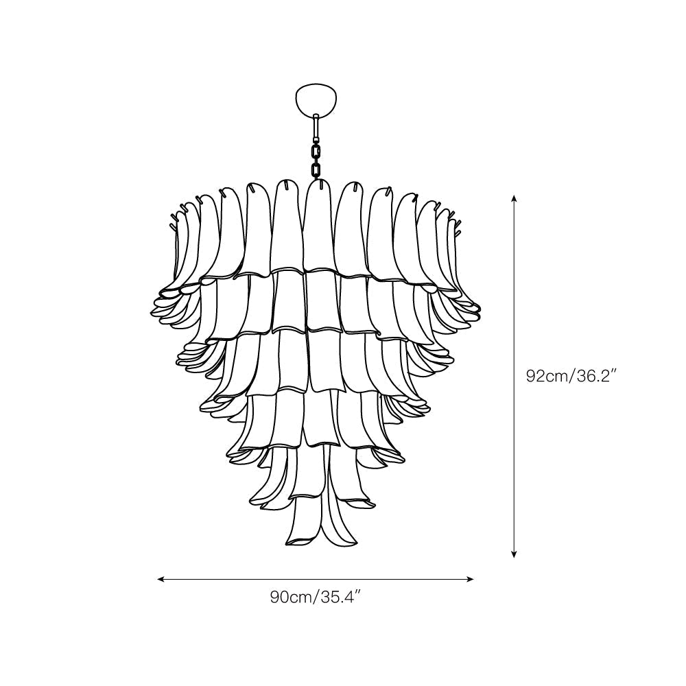 Freyza | Orshaan Postmodern Luxury Glass Chandelier – Modern Dining Room Living Room